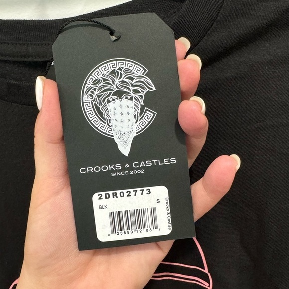 Crooks & Castles Cotton Black T-Shirt - Men’s Small‎ - NWT - Picture 8 of 9